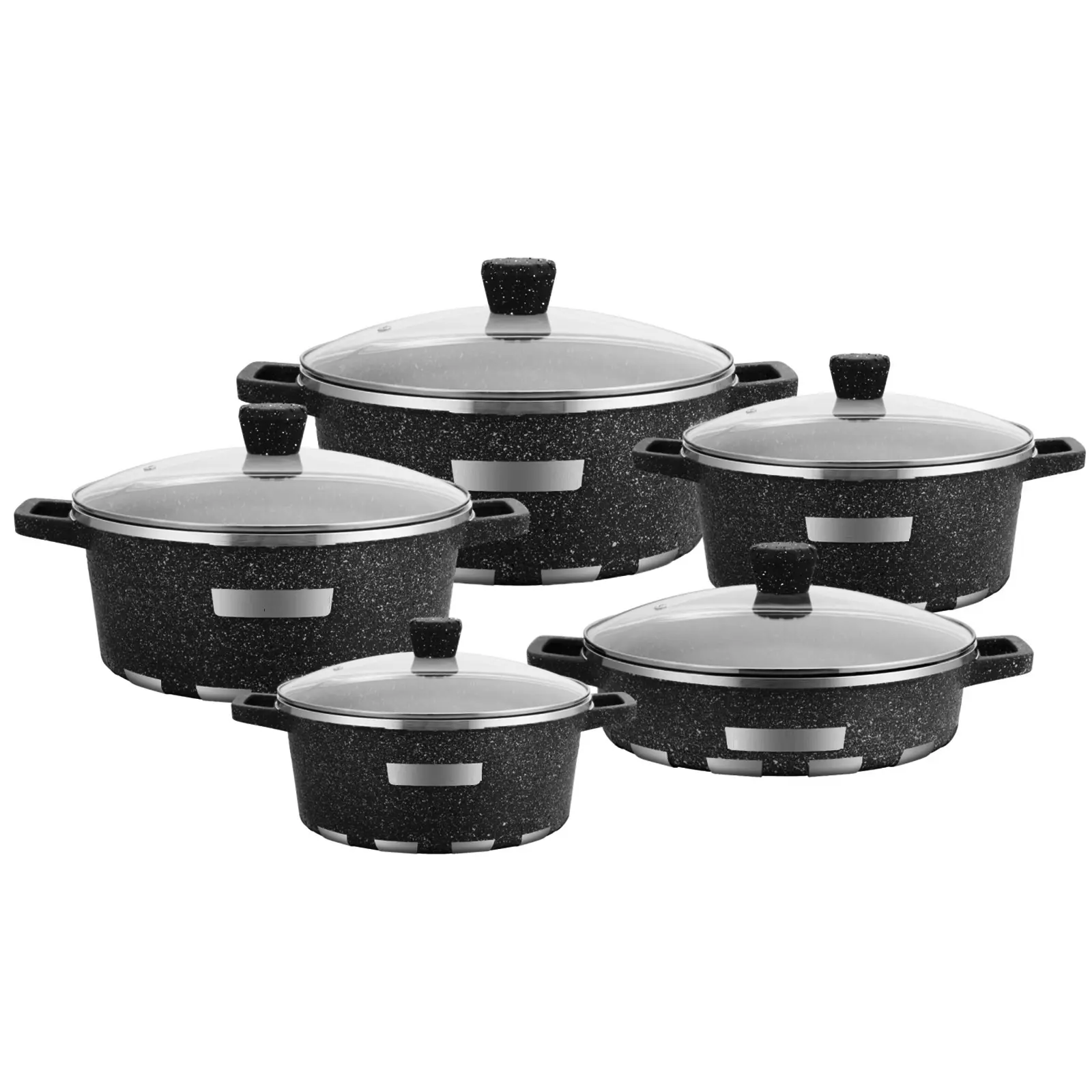 High Quality Household Die Cast Stockpot Set Non-stick Cooking Pot Stockpot Aluminum Pot Ten Sets