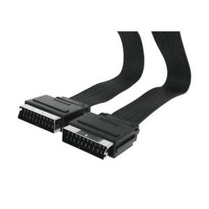 Cable plano de 0.60 m para conexión a TV, ideal para espacios reducidos y organización de cables. - Product Image 1