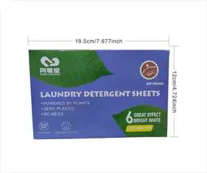 Hojas de detergente para ropa tipo papel biodegradable limpieza eficiente portátil precio al por mayor