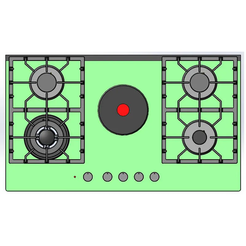 Costruito in 5 fuochi stufa a Gas pannello in acciaio inox accensione elettrica fornello a Gas a induzione