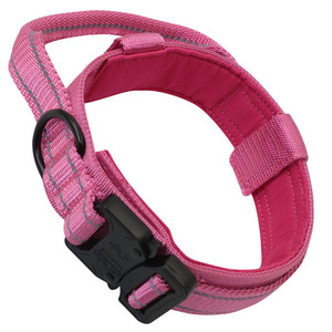 <b>Dog</b> <b>Collars</b> Nylon Adjustable Tactical Large Medium <b>Dog</b> Outdoor Use <b>Red</b> Cyan Rose <b>Red</b> Orange Monochrome Style - Product Image 5