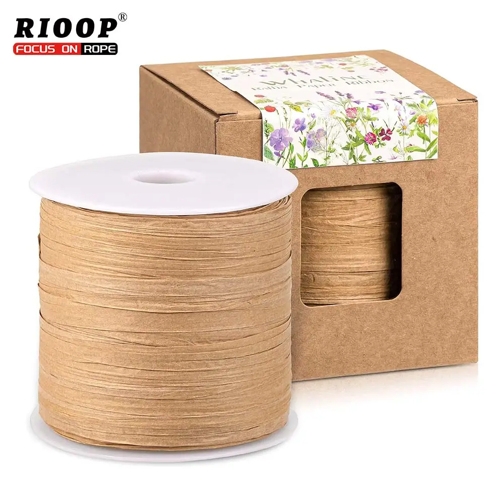 Биоразлагаемая бумага для плетения рафии, бумажная пряжа для вязания крючком и других изделий ручной работы