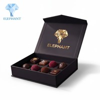 Scatola di Lusso per Cioccolatini Neri, Confezione Regalo Rigida a Forma di Libro con Logo Personalizzato e Stampa in Oro, per Dolci Premium, Ecologica
