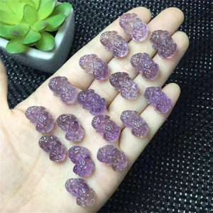 Cristal de guérison naturel sculpté améthyste <span class=keywords><strong>Pixiu</strong></span> Super Seven Blue Moonstone Quartz fraise <span class=keywords><strong>Pixiu</strong></span> pour l'argent - Product Image 4