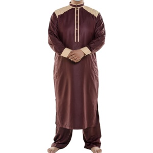 Robe islamique pour homme, vêtement en lin et coton, manches courtes, style classique, pour la prière, Ramadan, livraison gratuite - Product Image 1