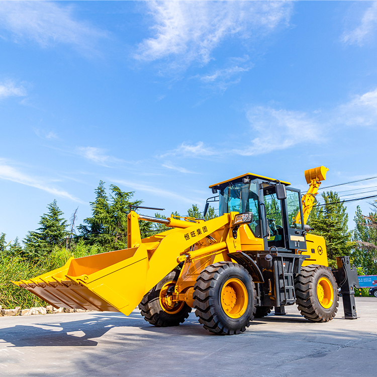 Mini 4x4 Wheel Backhoe Excavator Loader