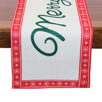 Chemin de table en polyester jacquard teint en fil, motif sapin de Noël, pour la décoration de table à la maison, les restaurants occidentaux et les fêtes.