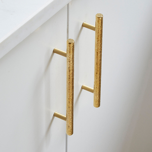 Manijas y Perillas de Latón de Alta Calidad con Diseño de Martillo para <span class=keywords><strong>Muebles</strong></span> de Dormitorio, Barra en T de un Solo Orificio para Gabinetes de <span class=keywords><strong>Cocina</strong></span>, Duraderas - Product Image 3