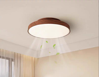 Ventilateur de plafond sans pales avec fonction de purification de l'air, design contemporain, éclairage LED RGB à télécommande pour chambre et salle à manger