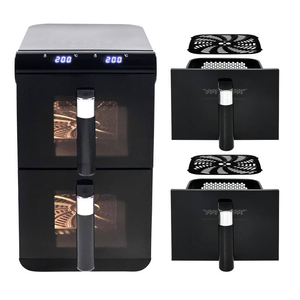 Freidora de Aire Digital Profesional de Acero Inoxidable de 12L, Moderna, con Doble Cajón, Control Táctil, Pantalla LED y Protección Contra Sobrecalentamiento - Product Image 4