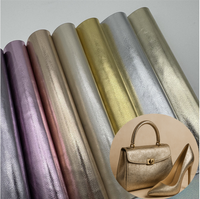 Nouveau produit 2026 : Tissu en cuir synthétique effet métal craquelé pour sacs et sacs à bijoux en cuir PU