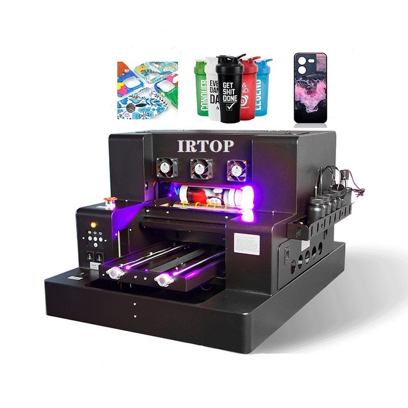 Free Accessories UV Flatbed Printer L805 XP600 UV LED Dry Printing for Pen Bottle Phone Case Leather A3/A4 Print Dimension New