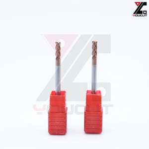 Fraise carrée à 4 dents en carbure monobloc FE-3-50-4F-D3 pour usinage CNC de précision de petits moules en acier inoxydable et acier allié, OEM - Product Image 3