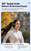 OEM professionnel pour écouteurs en gros, affichage numérique, métal, JL, circum-auriculaires, étanches IPX5, ANC+ENC pour 6.0 30H