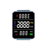 Layar LCD Segmen 3 Digit Hemat Daya Monokrom untuk Meteran Gas Perdagangan Luar Negeri VA Negatif 7 Segmen LCD