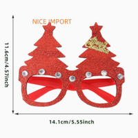 Décorations de Noël rouges style sapin de Noël les plus vendues, lunettes de Noël, fournitures de fête pour enfants, articles de Noël, montures