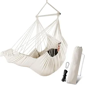 Tragbarer Camping-Hängestuhl Outdoor hängestuhl mit faltbarer Stahlleiste mit extra großer Fußstütze Outlet