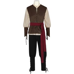 Costume de <span class=keywords><strong>pirate</strong></span> Viking médiéval unisexe 2025, veste, chemise, pantalon ajusté, ensemble d'accessoires, vêtements en polyester Ff14cos - Product Image 5