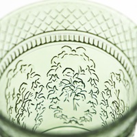 Verres à vin rouge en verre coloré de conception nouvelle, motif floral en relief vintage, sans danger pour les aliments, compatibles lave-vaisselle, pour les fêtes