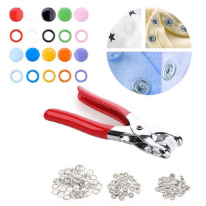 Nhà Máy Thép Không Gỉ 10Mm May Phụ Kiện <span class=keywords><strong>4</strong></span>-Phần Bé Quần Áo Áo Khoác Với Mạ <span class=keywords><strong>Snap</strong></span> Nút Và Kim Loại Ngạnh - Product Image 1