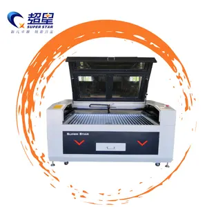 Jinan super star cnc fábrica 1390 cnc máquina de corte a laser para couro