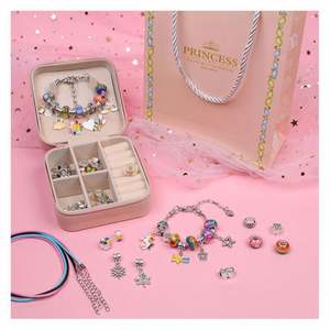 Pulsera de cuentas de acero inoxidable de moda para mujer, abalorios de moda impermeables de alta calidad, regalo único de 66 piezas, juguetes para hacer joyas - Product Image 1