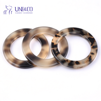 Anneaux en résine écaille de tortue 20-40mm sans nickel, connecteurs en plastique pour maillots de bain, alternative aux boucles de ceinture de bikini et de vêtements