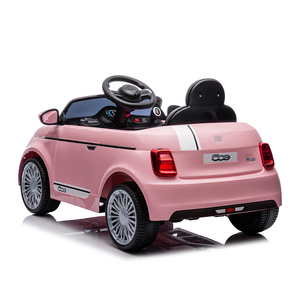 Voiture électrique pour enfants FIAT <span class=keywords><strong>500e</strong></span> 12V sous licence officielle, à conduire avec télécommande, rose, pour filles - Product Image 4