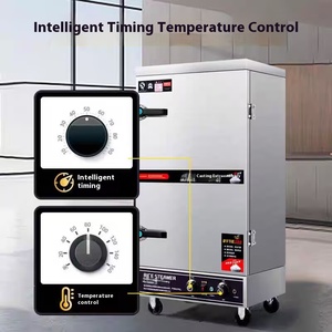 वाणिज्यिक रसोई ऊर्जा-बचत गैस चावल स्टीमर मशीन बन्स और चावल खाद्य प्रोसेसर के लिए स्वचालित स्टीमिंग कैबिनेट कैबिनेट - Product Image 5