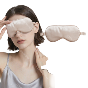 Masque de sommeil en satin de soie respirant, confortable et occultant la lumière, certifié CE, marque Steam CM, modèle SM-01, pour soulager le stress, avec élastique importé - Product Image 1