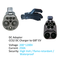 Adaptateur DC CCS2 vers GBT ID4 ID6 Chargeur DC CCS vers GB/T Norme chinoise pour véhicule électrique 250A < 300A 1000V CE Adaptateur CCS2 vers GBT