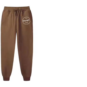 Joggers de algodón personalizados para hombre, pantalones de chándal bordados de gran tamaño French Terry con estampado de hojaldre, pantalones de chándal de lona - Product Image 5