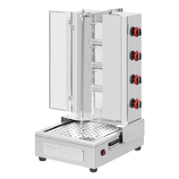 Shwarma kebab en acier inoxydable 5 brûleurs machine doner kebab de Shawarma de poulet
