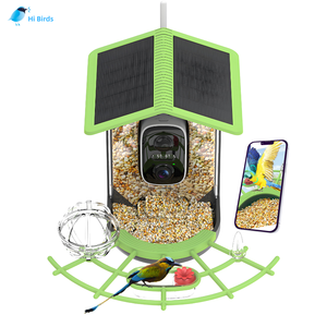 HiBirds 2K HD 1.8L 스마트 AI 조류 피더 카메라 태양 지붕 스위트 볼 벌새 물 탱크 5200mAh IP65 방수 선물 세트 - Product Image 1