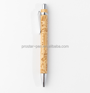 Souvenirs <span class=keywords><strong>bambou</strong></span> stylo à bille push <span class=keywords><strong>action</strong></span> personnalisé plein laser logo baril présentoir paquet - Product Image 4