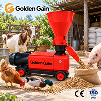 Machine à fabriquer des granulés d'aliments pour animaux de 200 kg/h pour volailles, poulets, canards, porcs, bovins, moutons, lapins, petites exploitations agricoles