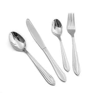 Couverts élégants en acier inoxydable avec miroir polonais Design traditionnel Formes raffinées pour élever les cuisines Camping Horaires des repas - Product Image 5