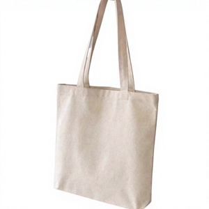 Medium Heavy Duty Canvas Tote <b>Bag</b> with Shoulder Length Handle Solid Color Casual Shopping <b>Bag</b> for Beach & Groceries - Product Image 1
