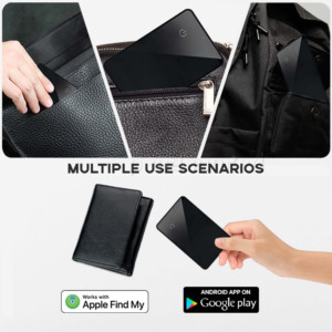 超薄型ガラスカードトラッカーFind My MFI認定リアルタイムロケータ用,紛失防止バッグ財布荷物子供用高齢者用ペット - Product Image 2