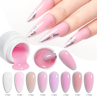 Gel Constructeur Micro-Fibre Deroi Sans HEMA ni TPO Couleur Nude Réparateur d'Ongles Gel UV Fonctionnel pour Extension d'Ongles pour Salon de Manucure