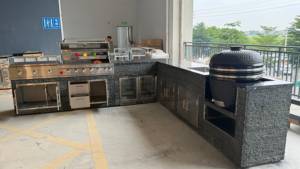 Fornitura di fabbrica a forma di L <span class=keywords><strong>cucina</strong></span> giardino barbecue Grill a Gas regolabile in altezza muro di pietra coltivata esperienza di cottura All-in-One - Product Image 2