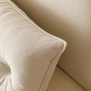 Cojín de lujo para cabecera de cama con soporte lumbar, almohada ergonómica para respaldo, para cama doble, funda de felpa de color sólido - Product Image 3
