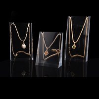 Transparent Perspex Collier Titulaire Pendentif Présentoir Solide Lucite Chaîne Bijoux Présentant