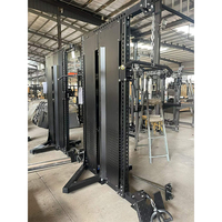 Appareil de musculation professionnel avec pile de poids en acier de 70 kg, système de câbles croisés haut-bas et machine à tractions dorsales