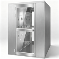 Nouvelle douche d'air en acier inoxydable 304 avec filtre HEPA et interverrouillage automatique pour 2-3 personnes en atelier alimentaire, pharmaceutique et électronique