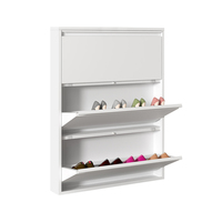 Étagères de rangement Étagères à chaussures en métal Armoires Seau à bascule mince Armoire à chaussures pliable pour appartements et couloirs