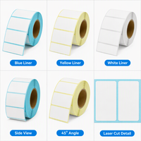 Rollo de Etiquetas de Código de Barras Térmicas Directas de 80x40 mm, Papel Adhesivo para Etiquetas, 500 Unidades, para Embalaje, Envío y Logística