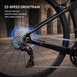 Bicicleta de Carretera RS-22S 700C de Fibra de Carbono, 22 Velocidades, Ligera, para Carreras, con Neumáticos y Ruedas 700x28C para Adultos, R10-Rim-RS - Product Image 2