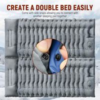 Matelas de camping gonflable ultraléger 9.2R-Value avec pompe à pied intégrée, compact, imperméable, doublé en nylon polaire