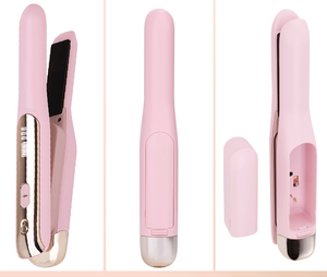 Haute qualité 2 en 1 OEM couleurs petits outils de coiffure sans fil Portable <span class=keywords><strong>pas</strong></span> <span class=keywords><strong>cher</strong></span> rapide fer plat fer à lisser - Product Image 2
